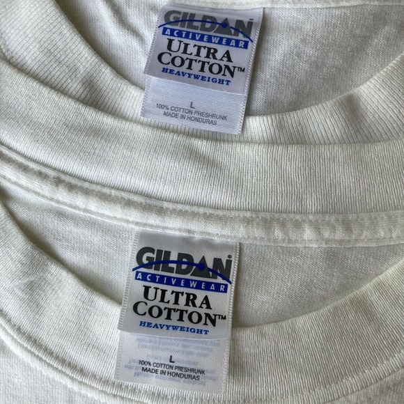 Vintage Gildan T Shirt Bundle Sz L 9/11 God Bless America Patriotic Adult White - Picture 11 of 11